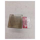 Designline 4 in. x 4 in. Stainless Steel Square Shower Drain with Square Pattern Drain Cover in Brushed Gold