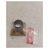 Designline 4 in. x 4 in. Stainless Steel Square Shower Drain with Square Pattern Drain Cover in Brushed Gold