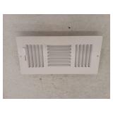 12-in x 6-in 3-way ABS resin White Sidewall/Ceiling Register