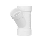 Charlotte Pipe PVC 00601 1400HA Schedule 40 DWV PVC Reducing Wye  3 x 3 x 2 In. - Quantity 1