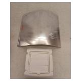 4 in. Hinged Louvered Vent Hood in White