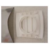 4 in. Hinged Louvered Vent Hood in White