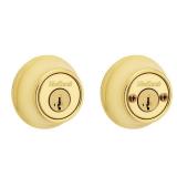Kwikset 665 3 SMT CP RCAL RCS K6 Security Double-Cylinder Deadbolt, Polished Brass