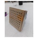 Designline 4 in. x 4 in. Stainless Steel Square Shower Drain with Square Pattern Drain Cover in Brushed Gold
