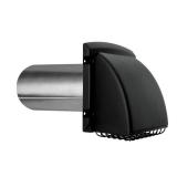 Everbilt 4 in. Wide Mouth Black Vent Hood