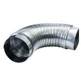 4 in. x 2 ft. Semi-Rigid Aluminum Dryer Vent Duct with Collars