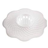Tub Drain Hair Catcher in White, 5"