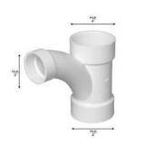 Charlotte Pipe 4 in. x 4 in. x 3 in. DWV PVC Comb Wye and 1/8 Bend