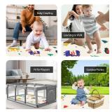 XVISHX Baby Play Mat, 74 x 50 Inch Play Mat Perfect for Use Baby Playpen, Foldable Baby Foam Playmat for Floor, Portable Waterproof Activity PlayMats for Babies, Infants and Toddlers