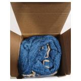 MIULEE Pack of 2 Couch Throw Pillow Covers 18x18 Inch Dark Blue Farmhouse Decorative Pillow Covers with Stitched Edge Soft Chenille Solid Dyed Spring Pillow Covers for Sofa Bed Living Room