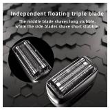 Electric Foil Shavers for Men Portable Electric Razor Mini with 3D Floating Blades,Travel Lock & Fast USB-C Charging Palm-Sized Design Wet/Dry Use, Compact Travel Shaver for Face, Beard & Body