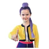 FantaLook Long Purple Braided Cosplay Wig Dress up Accessories with Clips for Halloween Only Braid
