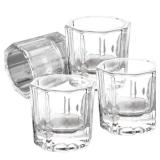 4 Pieces Acrylic Dappen Dish Nail Dapping Dish Nail Powder and Liquid Holder Glass Bowl Crystal Cup Nail Supplies