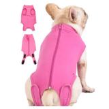 Caslfuca Dog Surgery Recovery Suit - After Spay, Abdominal Wounds Post Surgical Recovery, Anti Licking Breathable Dog Onesies for Small, Medium & Large Pet, Alternative Bandages Cone E-Collar