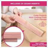 Cedar Clothes Storage Bag Organizer Protects from Moths, Moisture, Dirt & Dust Set of 2 Underbed Storage Bags for Clothes, Cashmere Sweaters, Bedding & More - Underbed Storage - Beige