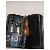 Gimars Titanium Coated Professional 6 in 1 4CR Stainless Steel Dog Grooming Scissors with Safety Round Tip, Heavy Duty Pet Grooming Scissor for Dogs, Cats and Other Animals