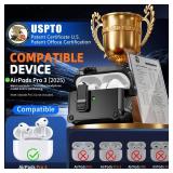 Pohgelan Compatible with AirPods Pro 3 Case,Magnetic Automatic Lock with Cleaning Kit,Compatible with Magsafe Cover-Black