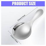 7PCS Short Handle Scoops, Silver Tablespoon Scoop, Mini Stainless Steel Coffee Candy Scoops for Canisters for Sugar, Tea, Desserts