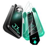 ESR 3 Pack 9H+ Glass for iPhone 16 Pro Max Screen Protector, [Military Grade Shatterproof & Longest Durable] Armorite Ultra-Tough Tempered Glass with UltraFit Tray