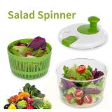 Salad Spinner, Fruit and Vegetable Washer, Spin and Dry Salad Greens, 3 QT Lettuce Spinner with Bowl and Mesh Basket