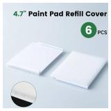 VOOMEY 6 Pack of Paint Edger Replacement Pads, Edge Painting Tool for Walls Pads, Replacement Pad Refills for Paint Edger Tool