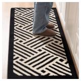 GRANNY SAYS Kitchen Mats for Floor, Kitchen Rugs Non Slip Washable, Runner Rugs for Kitchen Floor, 47" x 17.7", Stain Resistant Comfort Standing Mat Made of 100% Polypropylene, Black