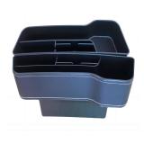YXH Car Seat Gap Filler Organizer Bag,Car Console Side Storage Box with Cup Holder,Car Interior Organizer Holder Storage Box Organizer Bags, Large, Black-2pcs