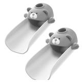 Skyroku 2 Pack Faucet Extender for Toddlers, Sink Extenders with Temperature Sensitive for Kids Hand Washing Sink Faucet Extension,Suitable for Bathroom Sink, Kitchen,Bathtub (Grey)