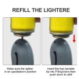 Butane Lighter, 4pcs Refillable Long Flame Lighter for BBQ Candle(No Butane Inside)