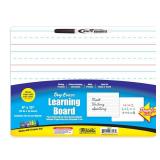 BAZIC Products Dry Erase Lap Board 9"x12" & Marker, Double Sided Primary Ruled & Blank, Small Portable Whiteboards for Teacher Home, 1-Pack