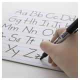 BAZIC Products Dry Erase Lap Board 9"x12" & Marker, Double Sided Primary Ruled & Blank, Small Portable Whiteboards for Teacher Home, 1-Pack