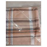 Set of 2 Fall Pillow Covers Autumn Decorative Throw Pillow Cases 18x18 Inch Orange Grey Plaids Cushion Covers Faux Linen,Farmhouse,Thanksgiving,Home Decor