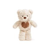 Adorlynetty 13.7 Teddy Bear Stuffed Animals with Heart, Cute Teddy Bear Plush for Kids Baby Girls Boys Beige