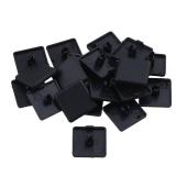 Homeswitch 20pcs 20x20mm/0.79x0.79 Single Hole Extrusion End Caps for 2020 European Standard Aluminum Profile Black Plastic