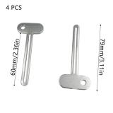 Toothpaste Squeezer, 4 Pcs Metal Manual Toothpaste Squeezer Roller Stainless Steel Tube Squeezer Toothpaste Squeezer Dispenser Hand Cream Tube for Saving Toothpaste Facial Cleanser Bathroom