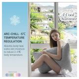 Marchpower Cooling Pillow Cases for Hot Sleepers, Japanese Arc Chill Cooling Pillow Cases Zipper, Cool Pillow Cases King Pillowcase Breathable Skin-Friendly Design Cooling Pillow Case(20X36in)-Gray