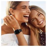 WJK Braided Sport Solo Loop Compatible with Apple Watch Bands for Women Solace 40mm 41mm 44mm 45mm 38mm SE 49mm 42mm Stretchy Cute Nylon, Black Elastic Strap for iWatch Bands Series 10 9 8 7 6 5 4 3