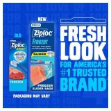 Ziploc Quart Food Storage Freezer Slider Bags, 136ct Total, Durable, 34 Count, 4 Pack (Packaging May Vary)