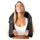 InvoSpa Shiatsu Massager with Heat - Deep Tissue Kneading Pillow for Neck, Shoulders, and Back - Electric Full Body Massage