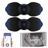 MASTOGO Wireless Tens Unit Muscle Stimulator - Two Sets of Tens Unit Massager for Pain Relief - Up to 12 Mode 20 Intensity Portable with App Controlled Bluetooth TENS EMS Muscle Stimulator Machine