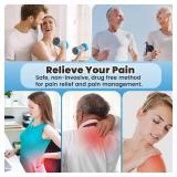 MASTOGO Wireless Tens Unit Muscle Stimulator - Two Sets of Tens Unit Massager for Pain Relief - Up to 12 Mode 20 Intensity Portable with App Controlled Bluetooth TENS EMS Muscle Stimulator Machine