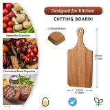 Zubebe 10 Pcs Cutting Board Bulk 11 x 5 Inch Mini Charcuterie Boards Wood Chopping Board with Handle DIY Serving for Valentine