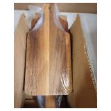 Zubebe 10 Pcs Cutting Board Bulk 11 x 5 Inch Mini Charcuterie Boards Wood Chopping Board with Handle DIY Serving for Valentine