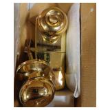 MiLocks TKK-02P Digital Door Knob Handle Lock with Electronic Keypad - Keyless Entry Smart Door Lock with Adjustable Latch Locks, Audible Tones for Interior Front Doors & More, Polished Brass