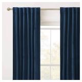 RYB Home Blue Velvet Curtains 90 inches - Blackout Curtains for Living Room, Thermal Insulated Noise Reducing Panels Soft Luxury Window Decor for Kids Bedroom, Navy Blue, W52 x L90 inches, 2 Panels