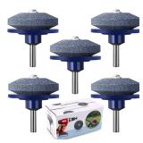 cenoz Crafts Man Lawn Mower Blade Sharpener for Any Power Hand Drill by (5 Packs Blue)