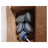 cenoz Crafts Man Lawn Mower Blade Sharpener for Any Power Hand Drill by (5 Packs Blue)