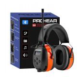 PROHEAR 033 2.0 Upgraded Bluetooth Hearing Protection AM FM Radio Headphones - 31SNR Noise Reduction Ear Muffs with Long-Lasting Stable Rechargeable Battery - 50 Hrs for Mowing Snowblowing - Orange