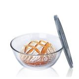 Ajrwiiy Large Glass Bowl for Sourdough Bread Making, 4.7 Quart Glass Mixing Bowl for Sourdough Bread with Lid, Clear Breads Proofing Bowl with Covers, Ideal for Kitchen, Storage