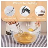 Ajrwiiy Large Glass Bowl for Sourdough Bread Making, 4.7 Quart Glass Mixing Bowl for Sourdough Bread with Lid, Clear Breads Proofing Bowl with Covers, Ideal for Kitchen, Storage